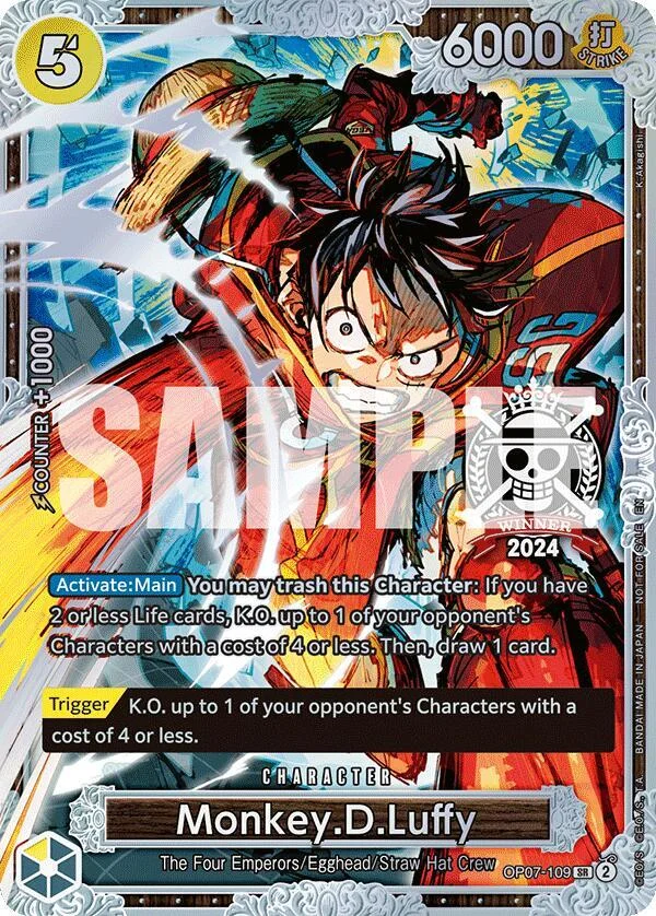 Monkey.D.Luffy, One Piece Promotion Cards OP07-109