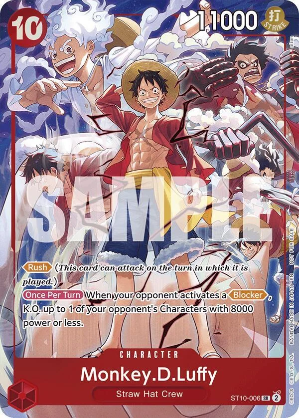 Monkey.D.Luffy, One Piece Promotion Cards ST10-006