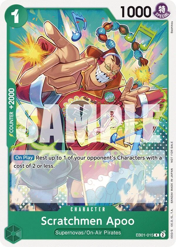 Scratchmen Apoo, One Piece Promotion Cards EB01-015