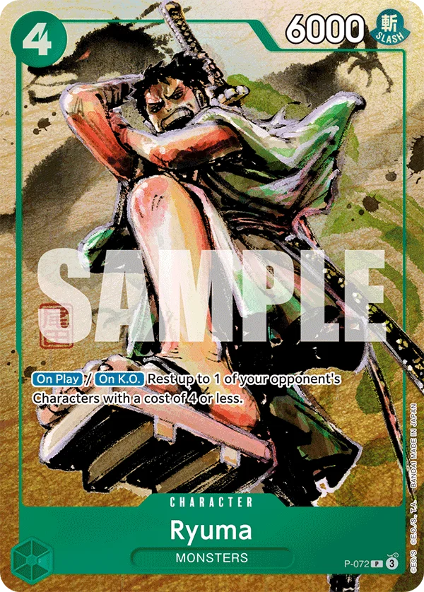 Ryuma, One Piece Promotion Cards P-072