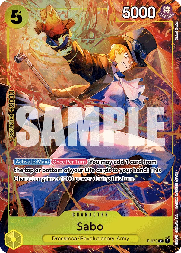 Sabo, One Piece Promotion Cards P-073