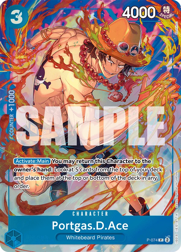 Portgas.D.Ace, One Piece Promotion Cards P-074