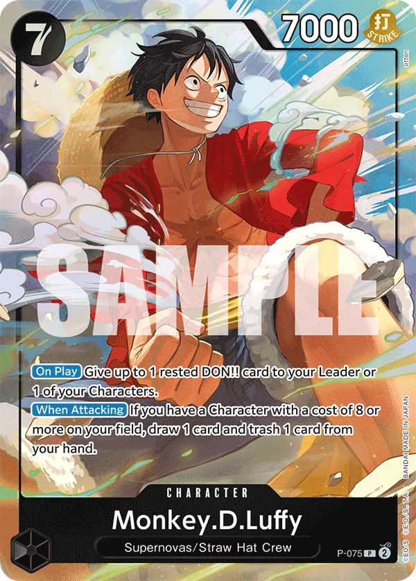 Monkey.D.Luffy, One Piece Promotion Cards P-075