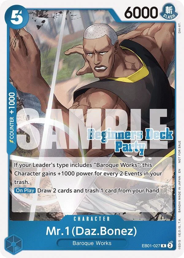 Mr. 1, One Piece Promotion Cards EB01-027