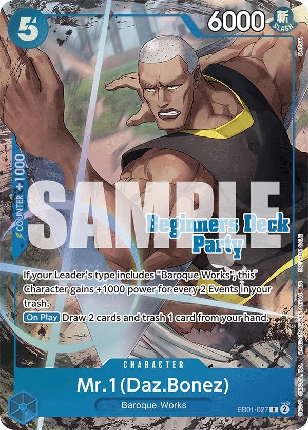 Mr. 1, One Piece Promotion Cards EB01-027