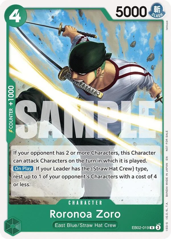 Roronoa Zoro, One Piece Promotion Cards EB02-019