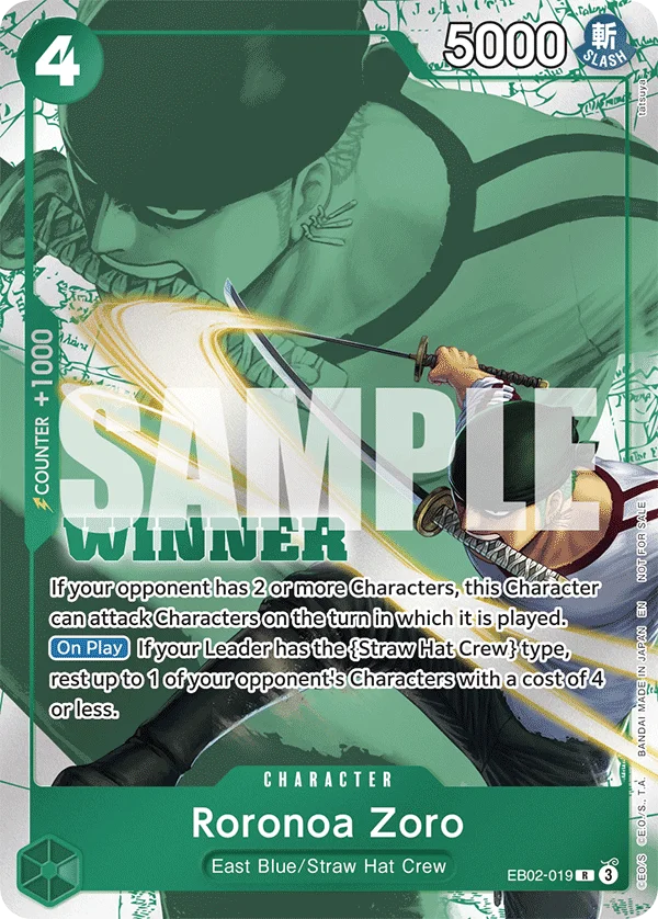 Roronoa Zoro, One Piece Promotion Cards EB02-019