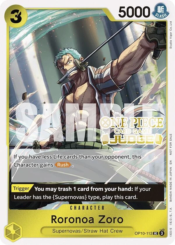 Roronoa Zoro, One Piece Promotion Cards OP10-113
