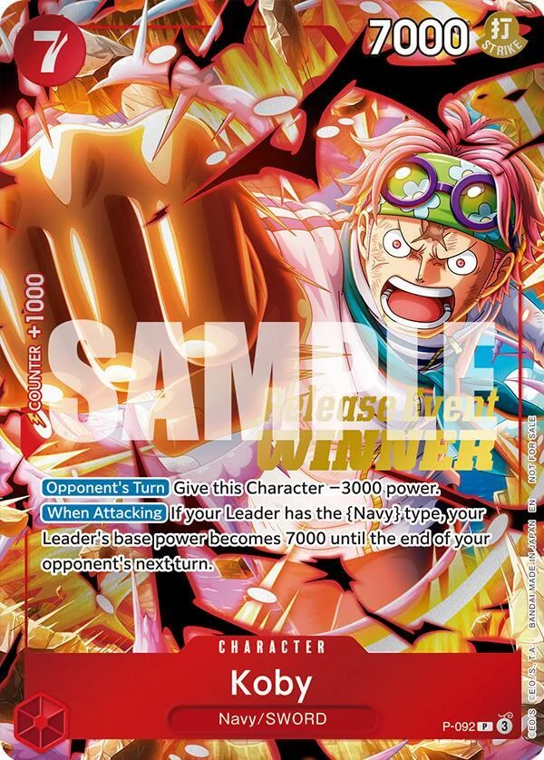 Koby, One Piece Promotion Cards P-092