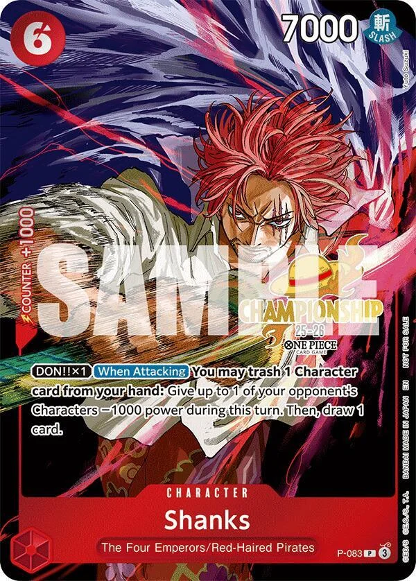 Shanks, One Piece Promotion Cards P-083