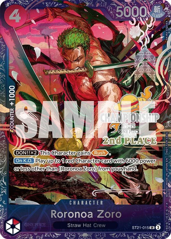 Roronoa Zoro, One Piece Promotion Cards ST21-015