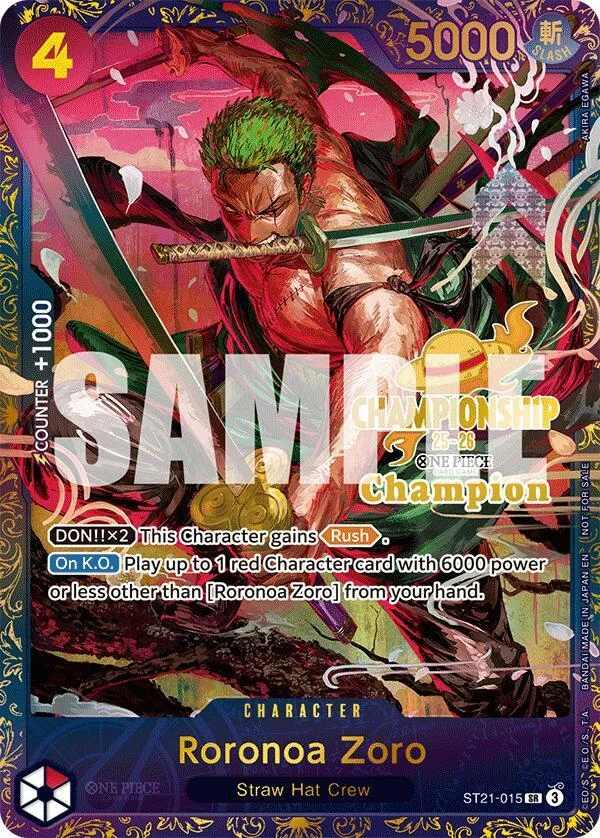 Roronoa Zoro, One Piece Promotion Cards ST21-015