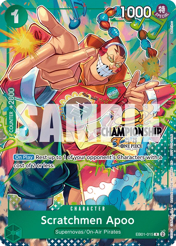 Scratchmen Apoo, One Piece Promotion Cards EB01-015