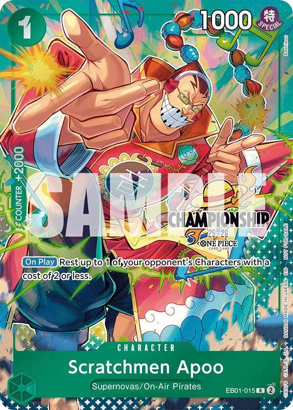 Scratchmen Apoo, One Piece Promotion Cards EB01-015