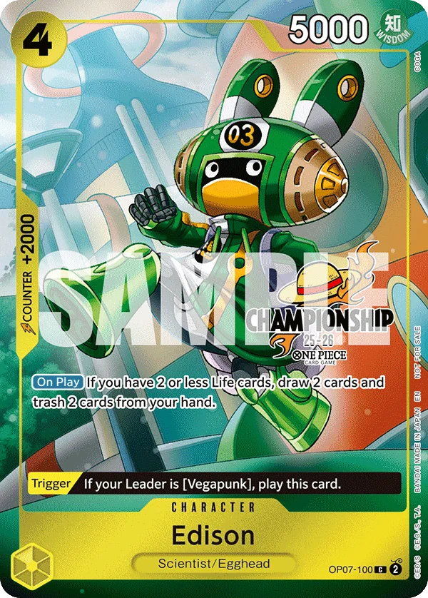 Edison, One Piece Promotion Cards OP07-100