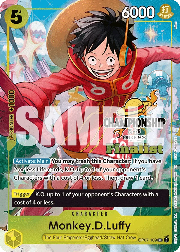 Monkey.D.Luffy, One Piece Promotion Cards OP07-109