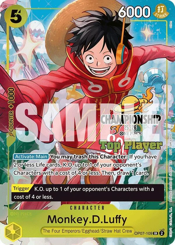 Monkey.D.Luffy, One Piece Promotion Cards OP07-109