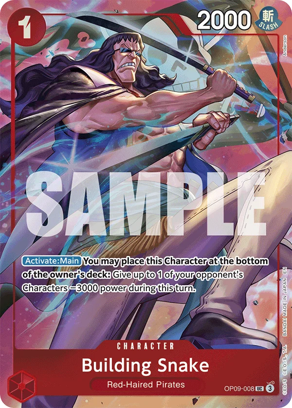 Building Snake, One Piece Promotion Cards OP09-008