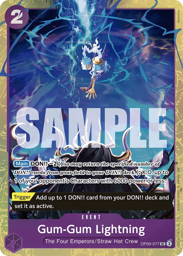Gum-Gum Lightning, One Piece Promotion Cards OP09-077