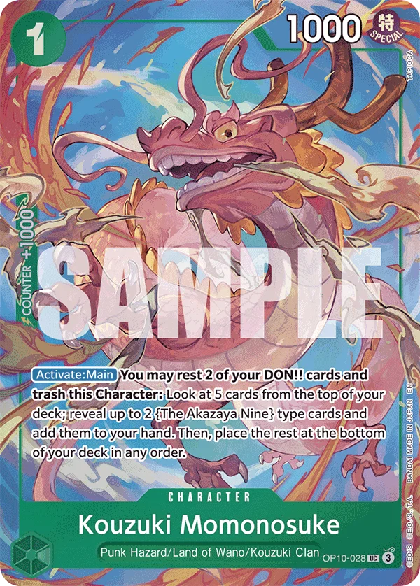 Kouzuki Momonosuke, One Piece Promotion Cards OP10-028