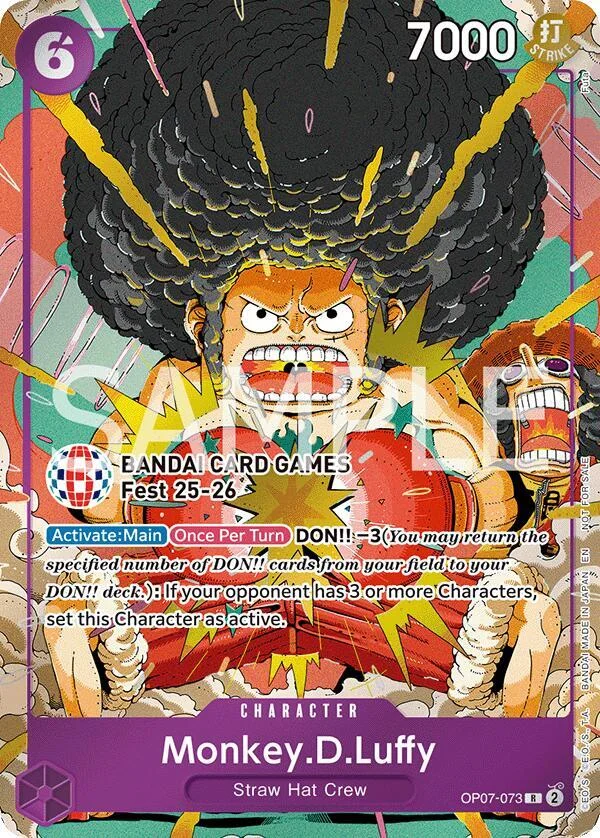 Monkey.D.Luffy, One Piece Promotion Cards OP07-073