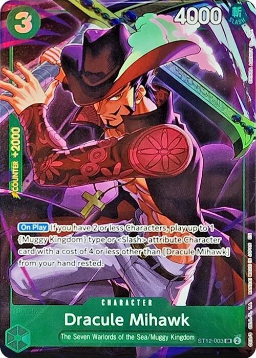 Dracule Mihawk, One Piece Promotion Cards ST12-003