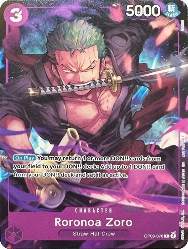 Roronoa Zoro, One Piece Promotion Cards OP09-076