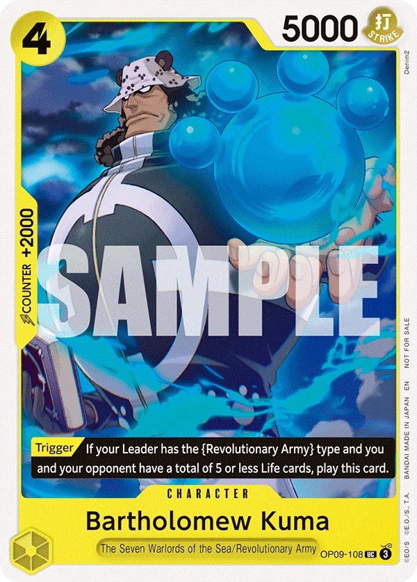 Bartholomew Kuma, One Piece Promotion Cards OP09-108