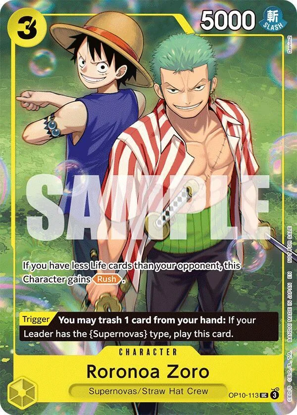 Roronoa Zoro, One Piece Promotion Cards OP10-113
