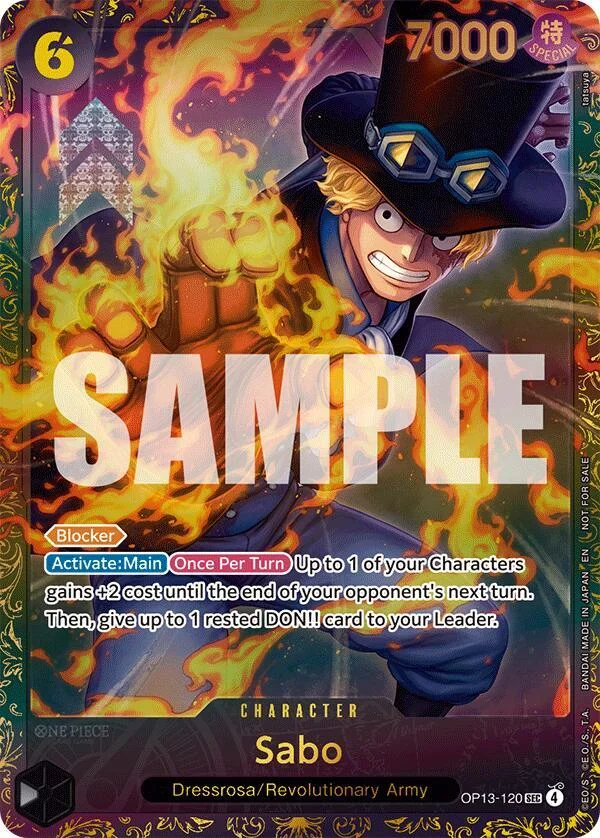 Sabo, One Piece Promotion Cards OP13-120