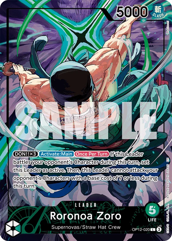Roronoa Zoro, One Piece Promotion Cards OP12-020