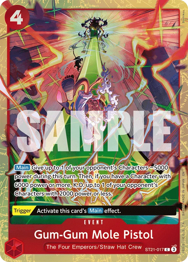 Gum-Gum Mole Pistol, One Piece Promotion Cards ST21-017