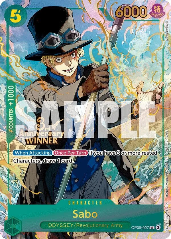 Sabo, One Piece Promotion Cards OP09-027