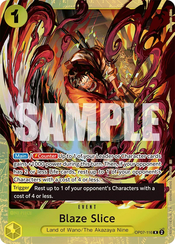 Blaze Slice, One Piece Promotion Cards OP07-116