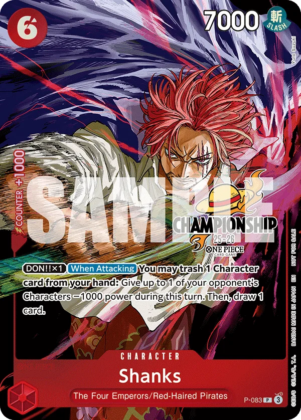 Shanks, One Piece Promotion Cards P-083