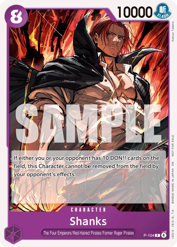 Shanks, One Piece Promotion Cards P-104
