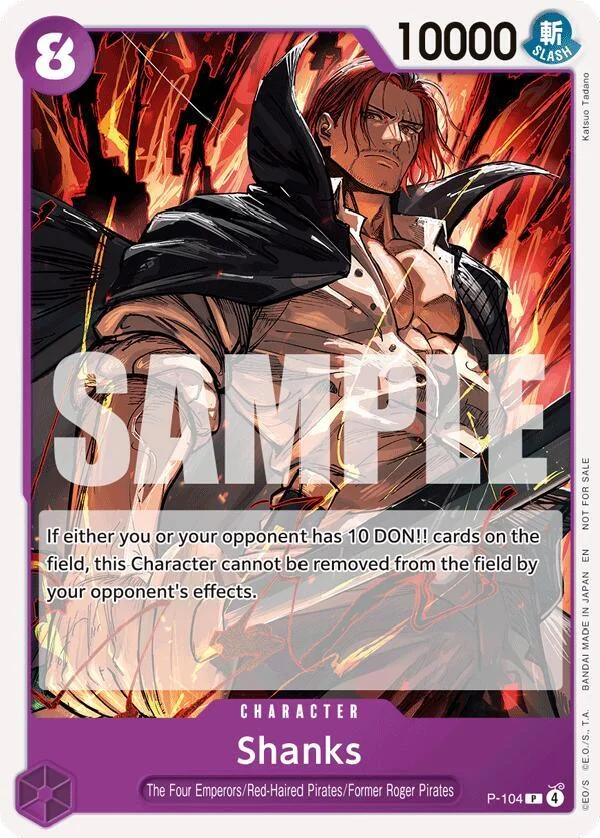 Shanks, One Piece Promotion Cards P-104