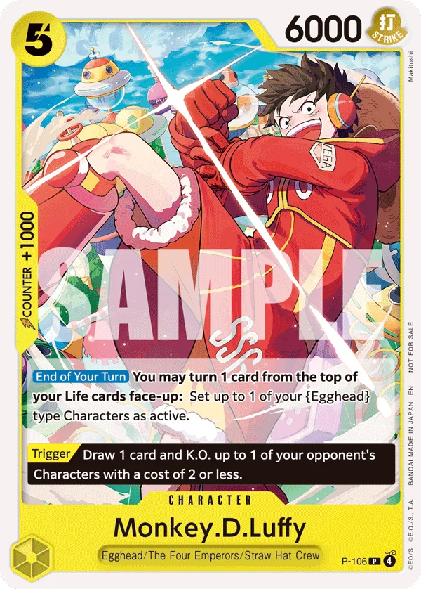 Monkey.D.Luffy, One Piece Promotion Cards P-106