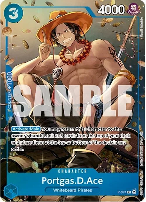 Portgas.D.Ace, One Piece Promotion Cards P-074