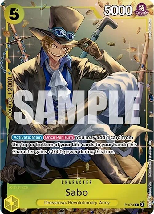 Sabo, One Piece Promotion Cards P-073
