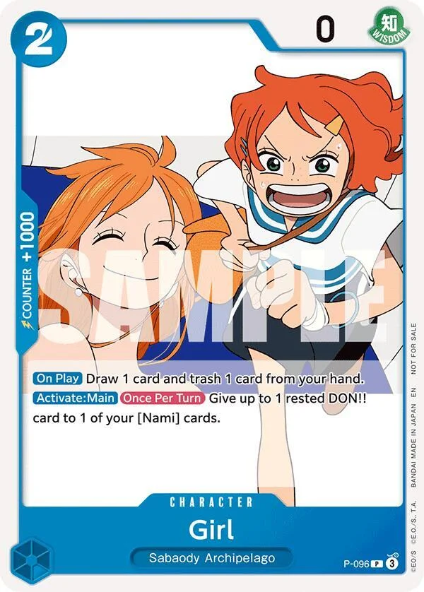 Girl, One Piece Promotion Cards P-096