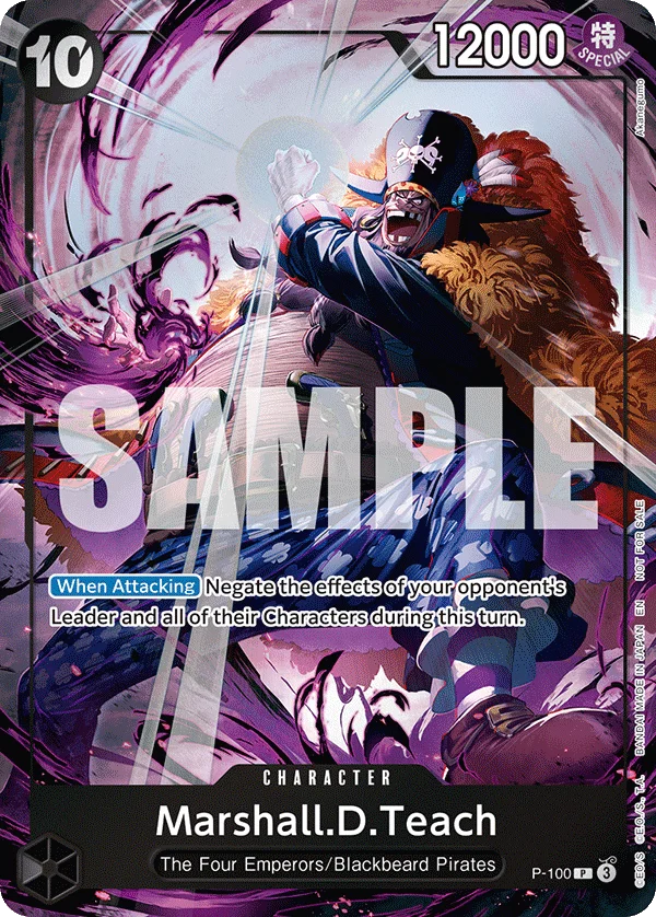 Marshall.D.Teach, One Piece Promotion Cards P-100