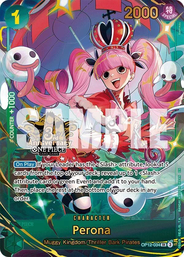 Perona, One Piece Promotion Cards OP12-034