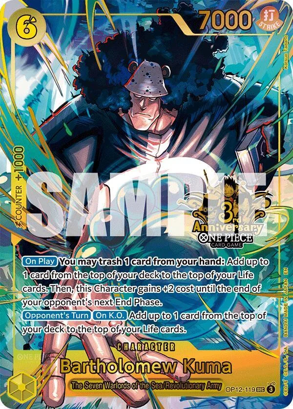 Bartholomew Kuma, One Piece Promotion Cards OP12-119
