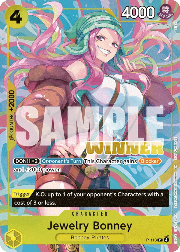 Jewelry Bonney, One Piece Promotion Cards P-113