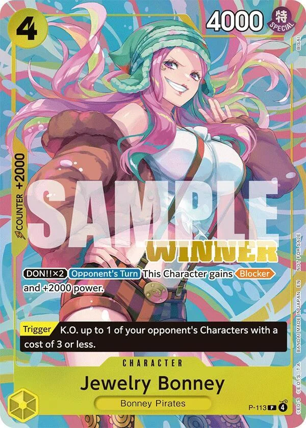 Jewelry Bonney, One Piece Promotion Cards P-113