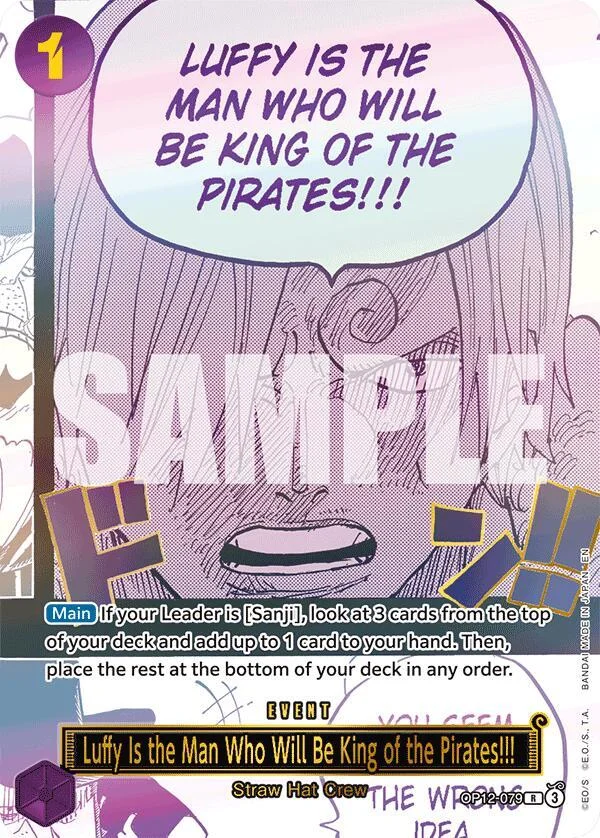 Luffy Is the Man Who Will Be King of the Pirates!!!, One Piece Promotion Cards OP12-079