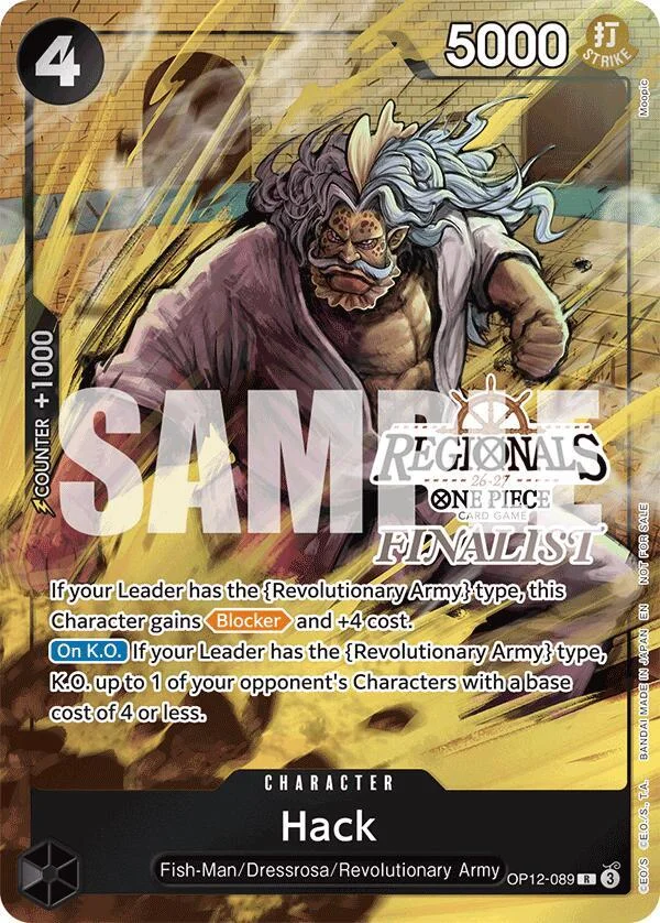 Hack, One Piece Promotion Cards OP12-089