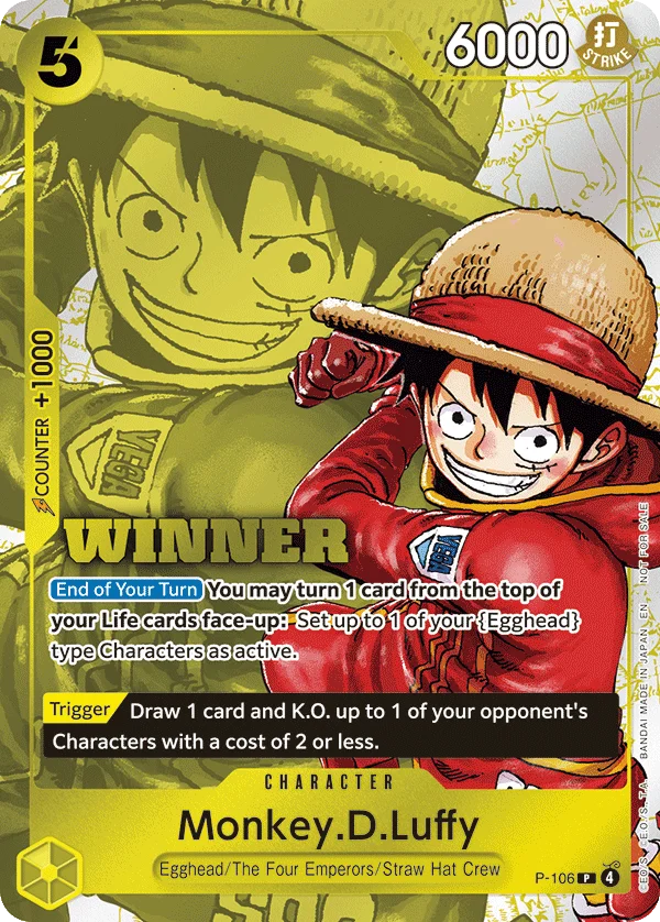 Monkey.D.Luffy, One Piece Promotion Cards P-106