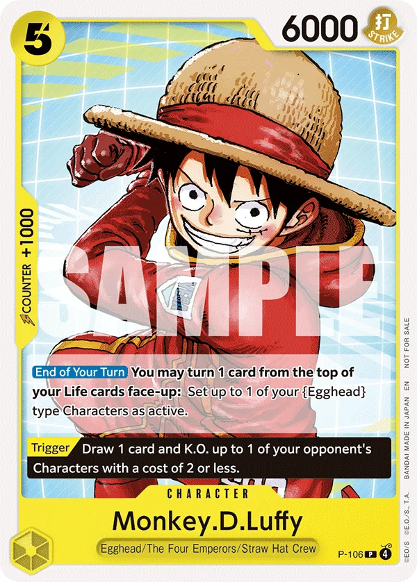 Monkey.D.Luffy, One Piece Promotion Cards P-106
